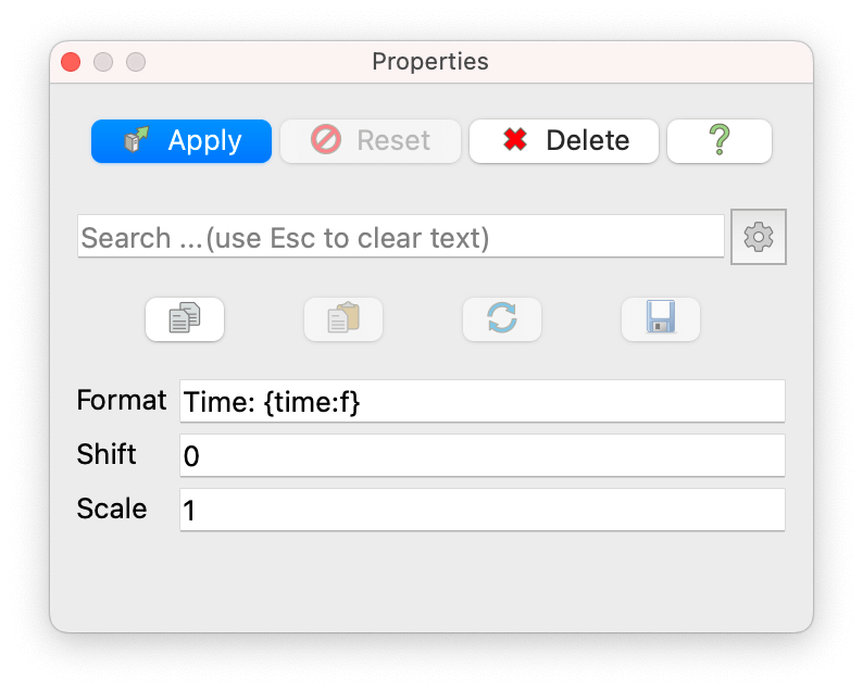 ParaView Annotate Time filter settings