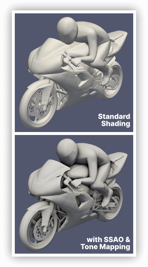 Detailed geometry images using state space ambient occlusion in ParaView 5.9